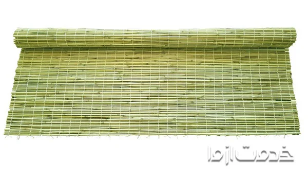 سایبان کولر آبی مدل حصیر چوبی